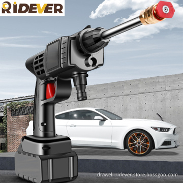 Ridever Portable Car Washer 14 Plunger Pump 21V Wireless Stainless Steel Barrel Car Wash High Pressure Washer Machine
